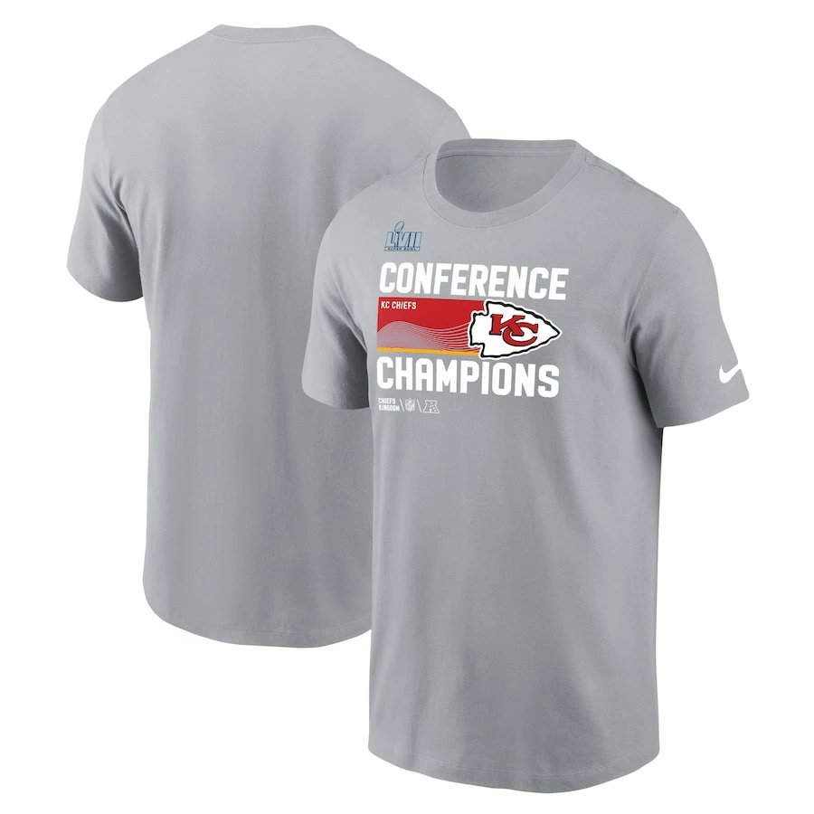 Preschool Kansas City Chiefs Nike Gray 2022 AFC Champions Locker Room Trophy Collection T-Shirt 4 Preschool Kansas City Chiefs Nike Gray 2022 AFC Champions Locker Room Trophy Collection T-Shirt – Bild 2