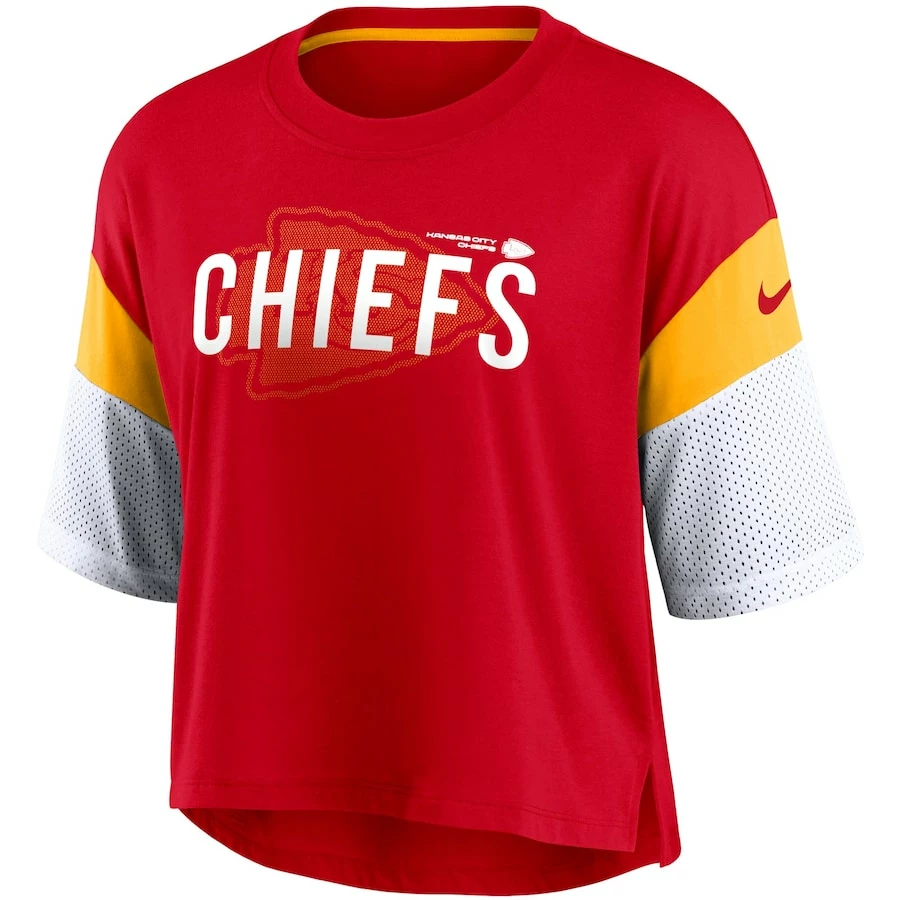 Women's Kansas City Chiefs Nike Red/White Nickname Tri-Blend Performance Crop Top 5 Women's Kansas City Chiefs Nike Red/White Nickname Tri-Blend Performance Crop Top – Bild 3