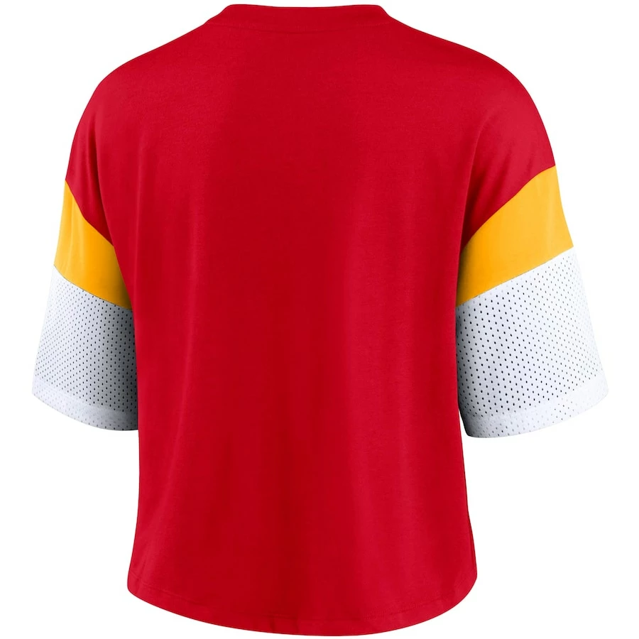 Women's Kansas City Chiefs Nike Red/White Nickname Tri-Blend Performance Crop Top 6 Women's Kansas City Chiefs Nike Red/White Nickname Tri-Blend Performance Crop Top – Bild 4