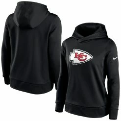 Women's Kansas City Chiefs Nike Black Performance Pullover Hoodie