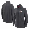 Women's Kansas City Chiefs Nike Charcoal Premium Raglan Performance Half-Zip Sweatshirt