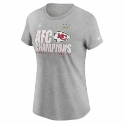 Women's Kansas City Chiefs Nike Heather Gray 2020 AFC Champions Locker Room Trophy Collection T-Shirt -NFL fanshirt Shop womens nike heather gray kansas city chiefs 2020 afc champions locker room trophy collection t shirt pi4174000 altimages ff 4174852 ad29a4c03e22817842b3alt2 full