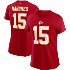 Women's Kansas City Chiefs Patrick Mahomes Nike Red Name & Number T-Shirt
