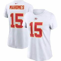 Women's Kansas City Chiefs Patrick Mahomes Nike White Player Name & Number T-Shirt