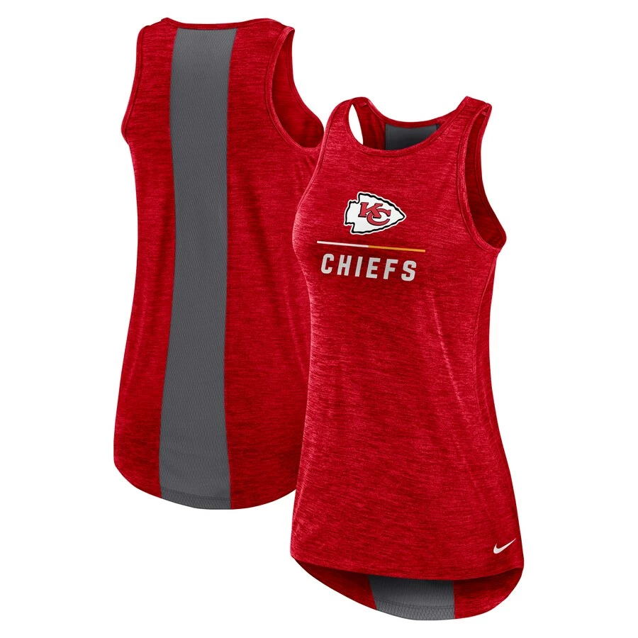 Women's Kansas City Chiefs Nike Red High Neck Performance Tank Top 3 Women's Kansas City Chiefs Nike Red High Neck Performance Tank Top