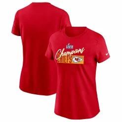 Women's Kansas City Chiefs Nike Red Super Bowl LVII Champions Iconic T-Shirt