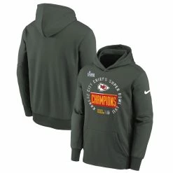 Youth Kansas City Chiefs Nike Anthracite Super Bowl LVII Champions Locker Room Trophy Collection Pullover Hoodie