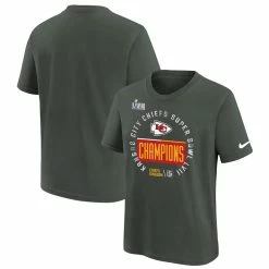 Youth Kansas City Chiefs Nike Anthracite Super Bowl LVII Champions Locker Room Trophy Collection T-Shirt