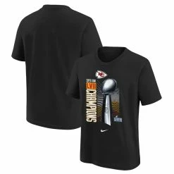 Youth Kansas City Chiefs Nike Black Super Bowl LVII Champions Lombardi T-Shirt