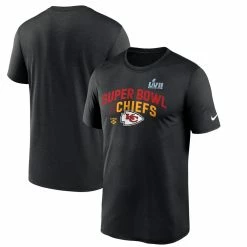 Youth Kansas City Chiefs Nike Black Super Bowl LVII Lockup T-Shirt