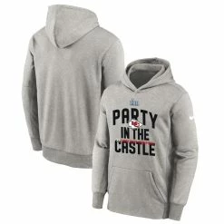 Youth Kansas City Chiefs Nike Heather Gray Super Bowl LVII Champions Parade Pullover Hoodie