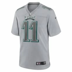 Men's Philadelphia Eagles A.J. Brown Nike Gray Atmosphere Fashion Game Jersey -NFL fanshirt Shop mens nike aj brown gray philadelphia eagles atmosphere fashion game jersey pi5270000 altimages ff 5270920 2425eead1006e37666edalt2 full