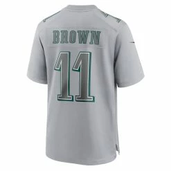 Men's Philadelphia Eagles A.J. Brown Nike Gray Atmosphere Fashion Game Jersey -NFL fanshirt Shop mens nike aj brown gray philadelphia eagles atmosphere fashion game jersey pi5270000 altimages ff 5270920 2425eead1006e37666edalt3 full