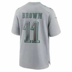 Men's Philadelphia Eagles A.J. Brown Nike Gray Super Bowl LVII Patch Atmosphere Fashion Game Jersey -NFL fanshirt Shop mens nike aj brown gray philadelphia eagles super bowl lvii patch atmosphere fashion game jersey pi5302000 altimages ff 5302207 7d2f978d3d641b97ee22alt3 full