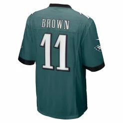 Men's Philadelphia Eagles A.J. Brown Nike Midnight Green Player Game Jersey 9 Men's Philadelphia Eagles A.J. Brown Nike Midnight Green Player Game Jersey -NFL fanshirt Shop mens nike aj brown midnight green philadelphia eagles player game jersey pi4885000 altimages ff 4885630 8999e7ed3e674ec30b03alt3 full