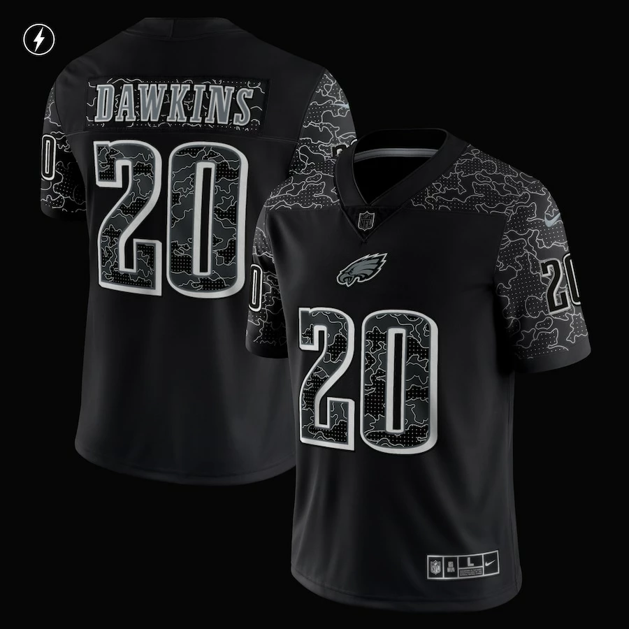 Men's Philadelphia Eagles Brian Dawkins Nike Black Retired Player RFLCTV Limited Jersey 5 Men's Philadelphia Eagles Brian Dawkins Nike Black Retired Player RFLCTV Limited Jersey – Bild 3