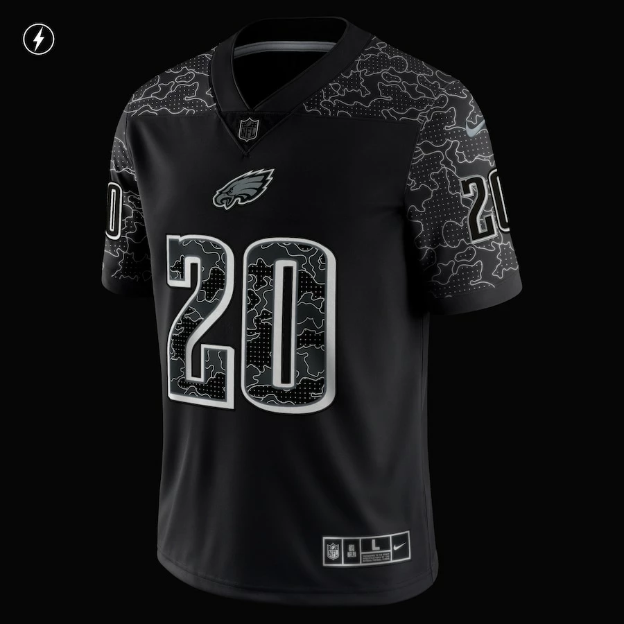 Men's Philadelphia Eagles Brian Dawkins Nike Black Retired Player RFLCTV Limited Jersey 7 Men's Philadelphia Eagles Brian Dawkins Nike Black Retired Player RFLCTV Limited Jersey – Bild 5
