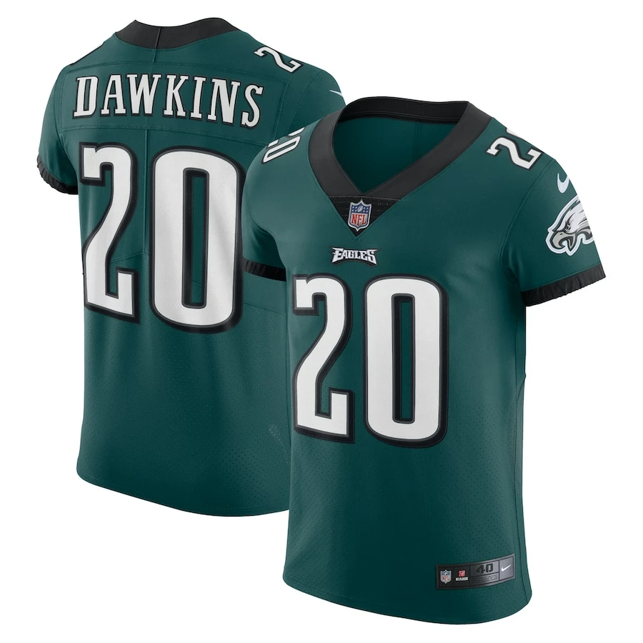 Men's Philadelphia Eagles Brian Dawkins Nike Midnight Green Vapor Elite Retired Player Jersey 4 Men's Philadelphia Eagles Brian Dawkins Nike Midnight Green Vapor Elite Retired Player Jersey – Bild 2