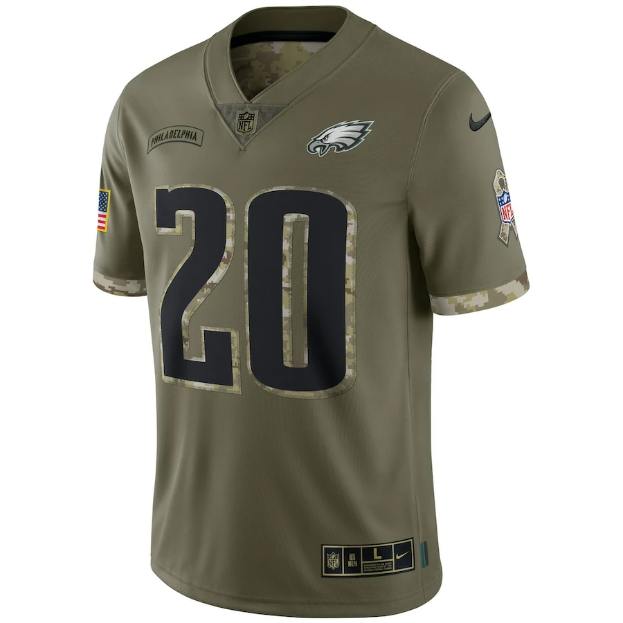Men's Philadelphia Eagles Brian Dawkins Nike Olive 2022 Salute To Service Retired Player Limited Jersey 5 Men's Philadelphia Eagles Brian Dawkins Nike Olive 2022 Salute To Service Retired Player Limited Jersey – Bild 3