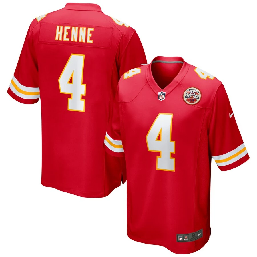 Men's Kansas City Chiefs Chad Henne Nike Red Game Jersey 3 Men's Kansas City Chiefs Chad Henne Nike Red Game Jersey