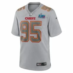 Men's Kansas City Chiefs Chris Jones Nike Gray Super Bowl LVII Patch Atmosphere Fashion Game Jersey -NFL fanshirt Shop mens nike chris jones gray kansas city chiefs super bowl lvii patch atmosphere fashion game jersey pi5302000 altimages ff 5302252 6b3065061bbf2104f6d7alt2 full