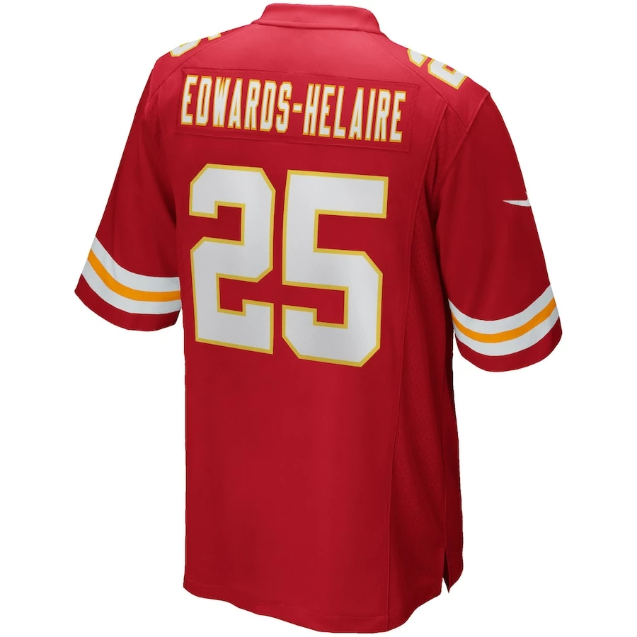 Men's Kansas City Chiefs Clyde Edwards-Helaire Nike Red Player Game Jersey 6 Men's Kansas City Chiefs Clyde Edwards-Helaire Nike Red Player Game Jersey – Bild 4