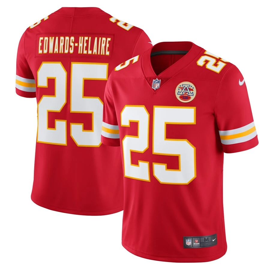 Men's Kansas City Chiefs Clyde Edwards-Helaire Nike Red Vapor Limited Jersey 3 Men's Kansas City Chiefs Clyde Edwards-Helaire Nike Red Vapor Limited Jersey
