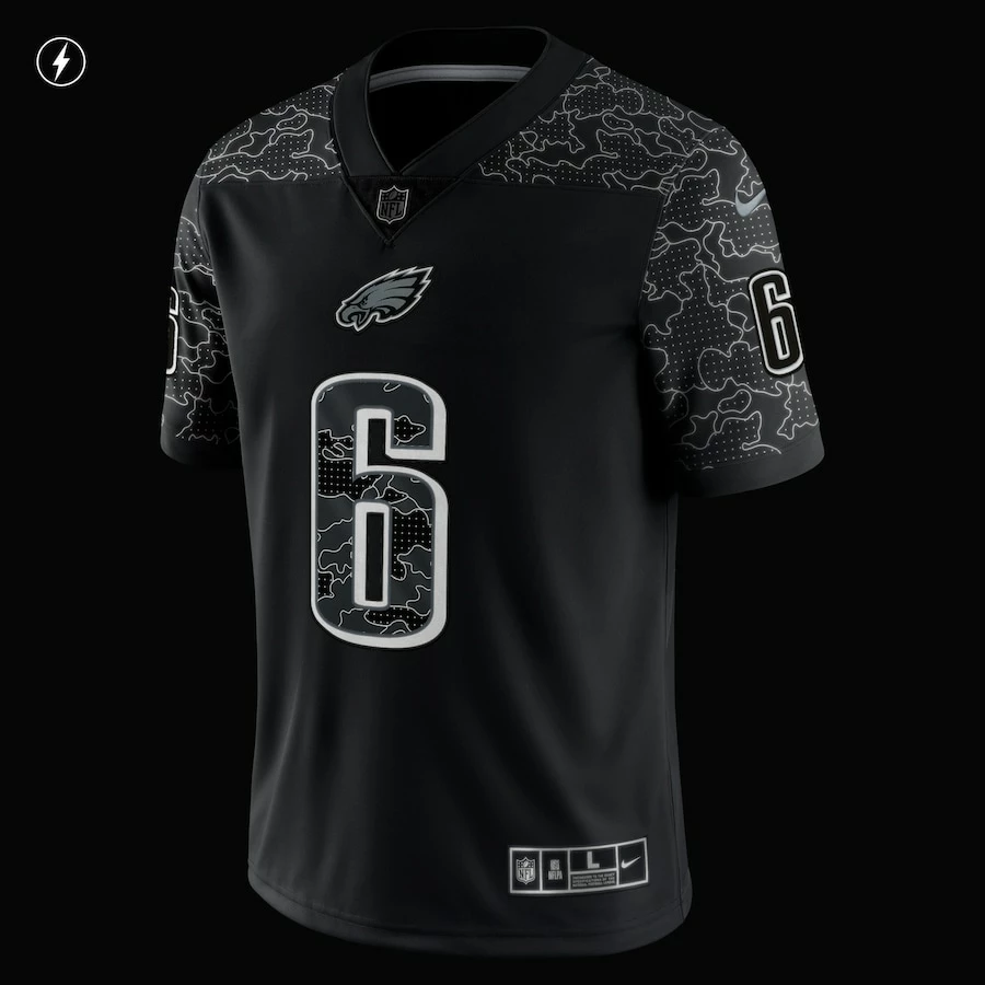 Men's Philadelphia Eagles DeVonta Smith Nike Black RFLCTV Limited Jersey 7 Men's Philadelphia Eagles DeVonta Smith Nike Black RFLCTV Limited Jersey – Bild 5