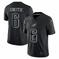 Men's Philadelphia Eagles DeVonta Smith Nike Black RFLCTV Limited Jersey