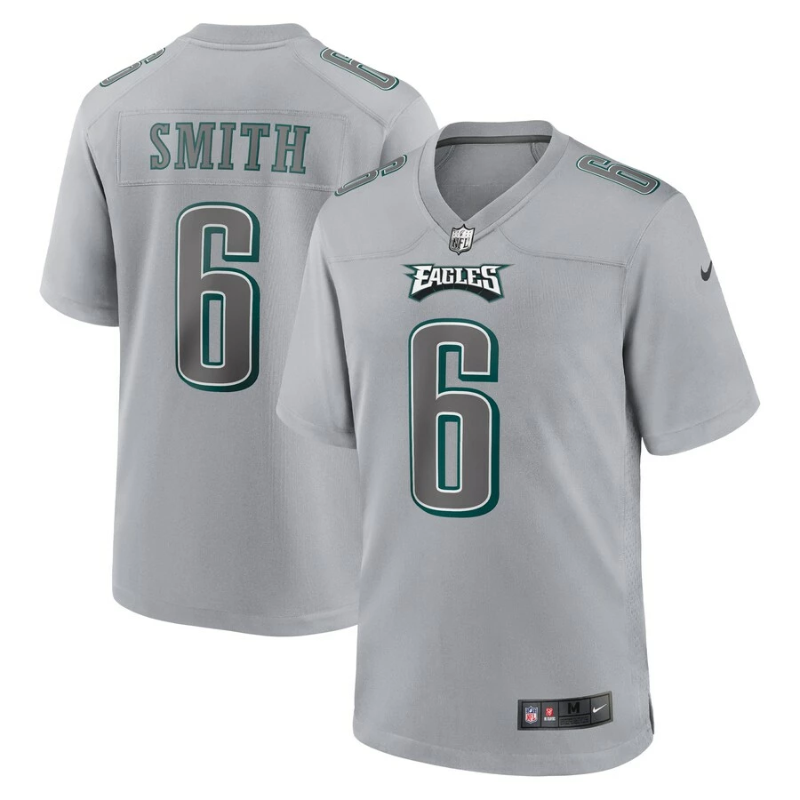 Men's Philadelphia Eagles DeVonta Smith Nike Gray Atmosphere Fashion Game Jersey 3 Men's Philadelphia Eagles DeVonta Smith Nike Gray Atmosphere Fashion Game Jersey