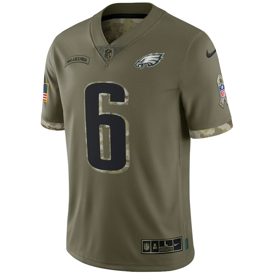 Men's Philadelphia Eagles Nike Olive 2022 Salute To Service Limited Jersey 5 Men's Philadelphia Eagles Nike Olive 2022 Salute To Service Limited Jersey – Bild 3