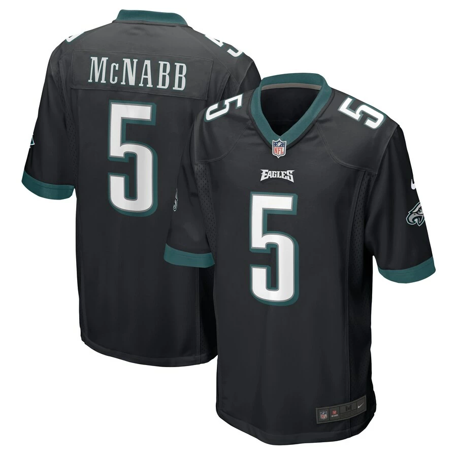 Men's Philadelphia Eagles Donovan McNabb Nike Black Retired Player Jersey 3 Men's Philadelphia Eagles Donovan McNabb Nike Black Retired Player Jersey