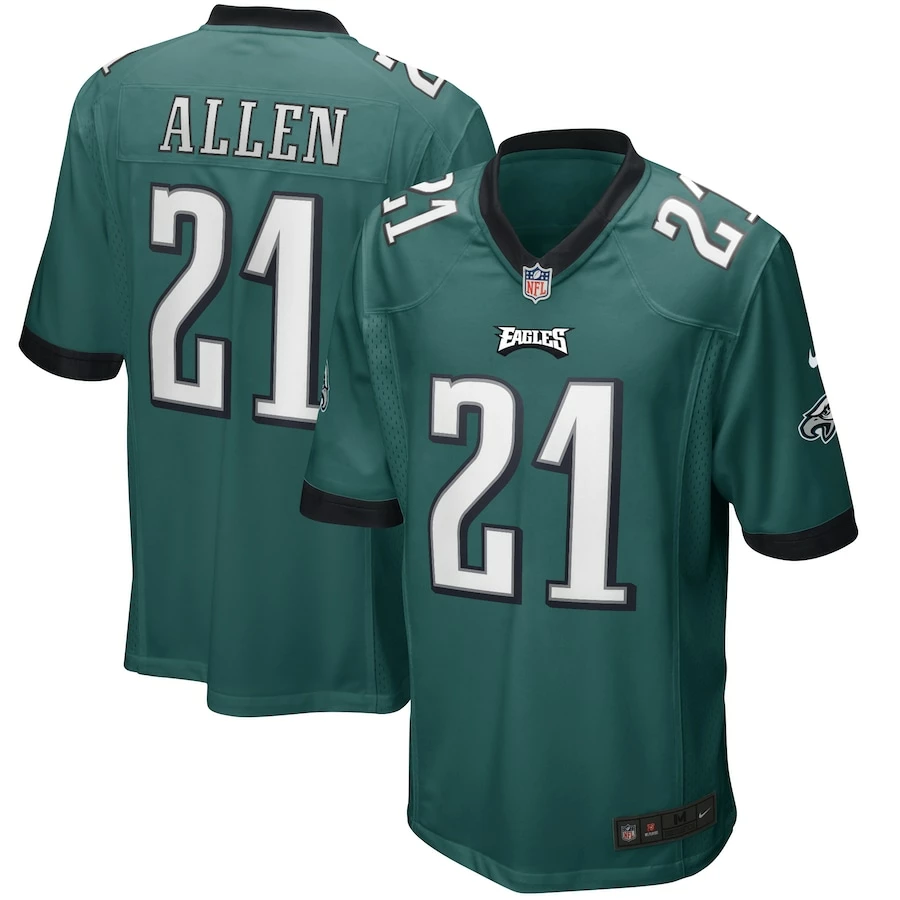 Men's Philadelphia Eagles Eric Allen Nike Midnight Green Game Retired Player Jersey 4 Men's Philadelphia Eagles Eric Allen Nike Midnight Green Game Retired Player Jersey – Bild 2
