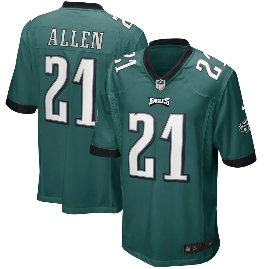 Men's Philadelphia Eagles Eric Allen Nike Midnight Green Game Retired Player Jersey 3 Men's Philadelphia Eagles Eric Allen Nike Midnight Green Game Retired Player Jersey