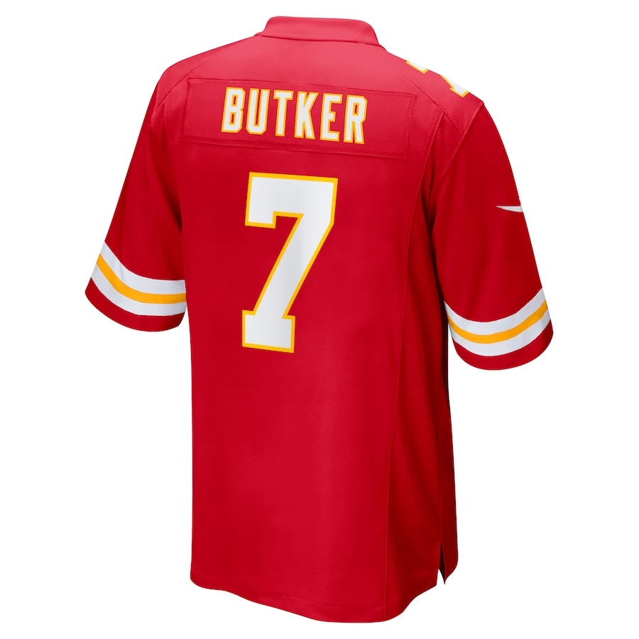 Men's Kansas City Chiefs Harrison Butker Nike Red Super Bowl LVII Patch Game Jersey 6 Men's Kansas City Chiefs Harrison Butker Nike Red Super Bowl LVII Patch Game Jersey – Bild 4