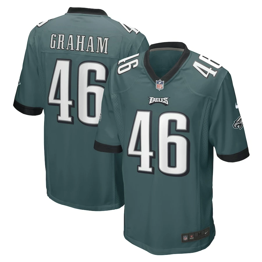 Men's Philadelphia Eagles Jaeden Graham Nike Midnight Green Game Player Jersey 4 Men's Philadelphia Eagles Jaeden Graham Nike Midnight Green Game Player Jersey – Bild 2