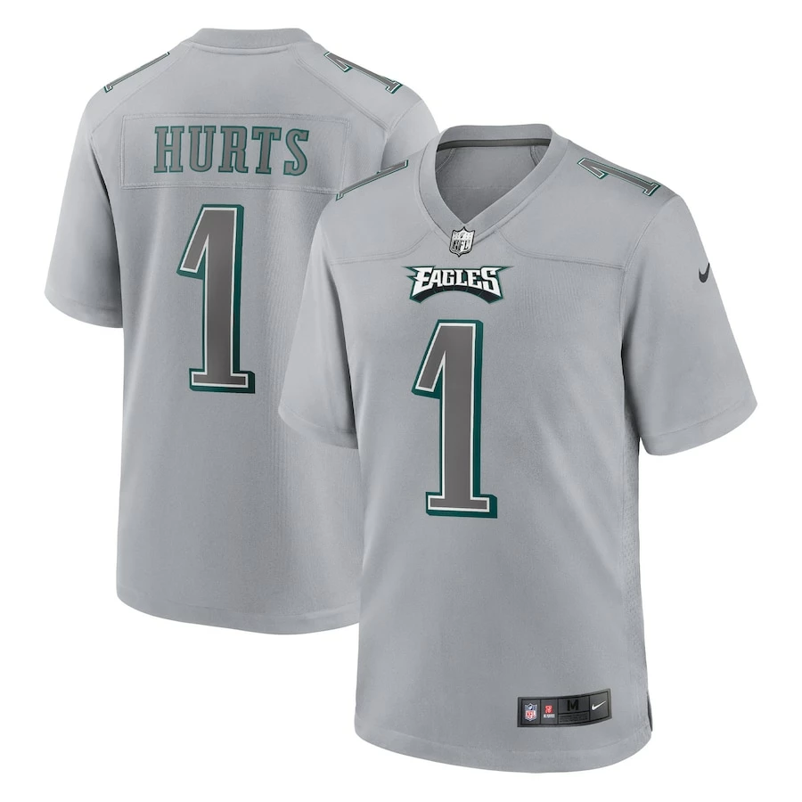 Men's Philadelphia Eagles Jalen Hurts Nike Gray Atmosphere Fashion Game Jersey 4 Men's Philadelphia Eagles Jalen Hurts Nike Gray Atmosphere Fashion Game Jersey – Bild 2