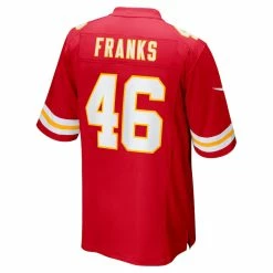 Men's Kansas City Chiefs Jordan Franks Nike Red Game Player Jersey -NFL fanshirt Shop mens nike jordan franks red kansas city chiefs game player jersey pi5114000 altimages ff 5114374 dae5320125640c259032alt3 full