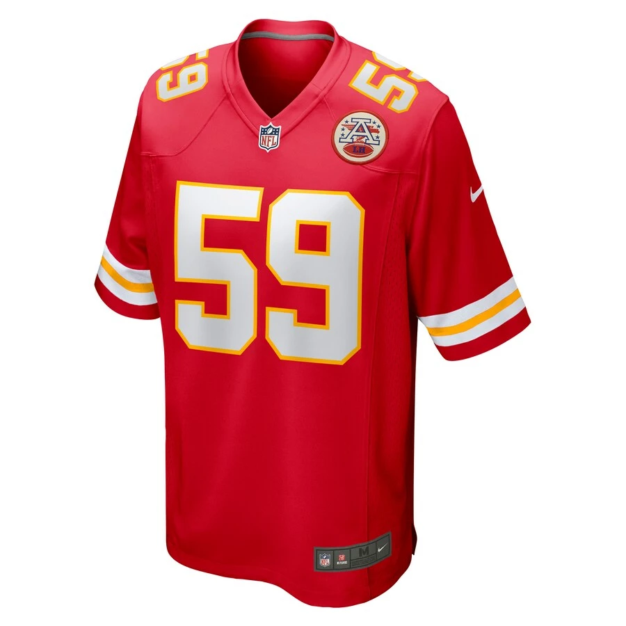 Men's Kansas City Chiefs Joshua Kaindoh Nike Red Game Jersey 5 Men's Kansas City Chiefs Joshua Kaindoh Nike Red Game Jersey – Bild 3