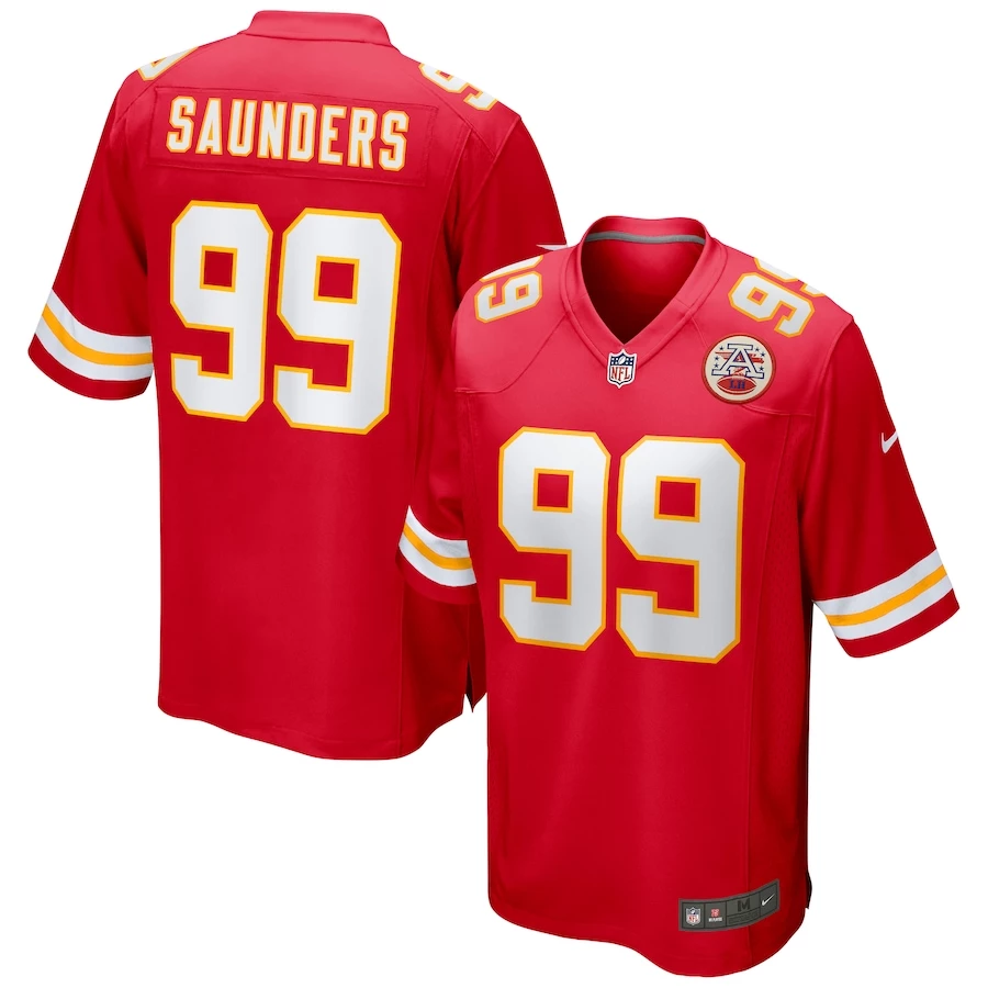 Men's Kansas City Chiefs Khalen Saunders Nike Red Game Jersey 4 Men's Kansas City Chiefs Khalen Saunders Nike Red Game Jersey – Bild 2