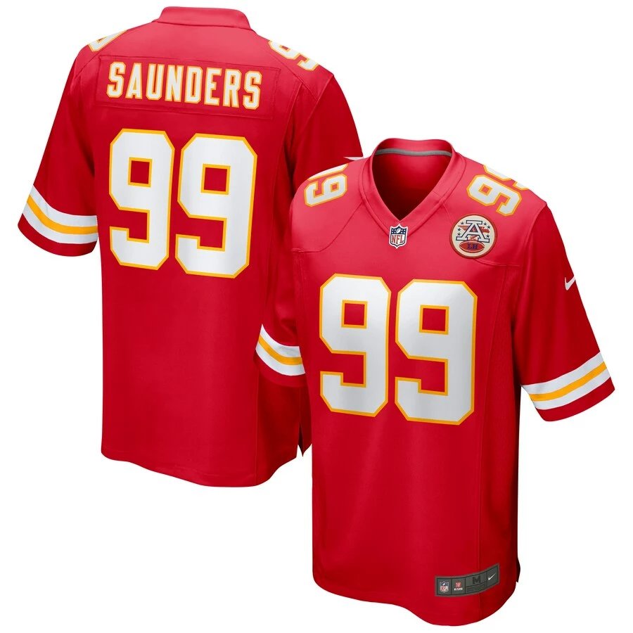 Men's Kansas City Chiefs Khalen Saunders Nike Red Game Jersey 3 Men's Kansas City Chiefs Khalen Saunders Nike Red Game Jersey