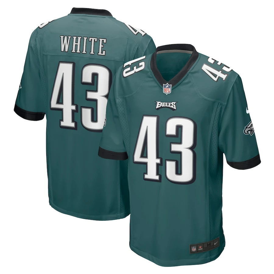 Men's Philadelphia Eagles Kyzir White Nike Midnight Green Game Jersey 4 Men's Philadelphia Eagles Kyzir White Nike Midnight Green Game Jersey – Bild 2