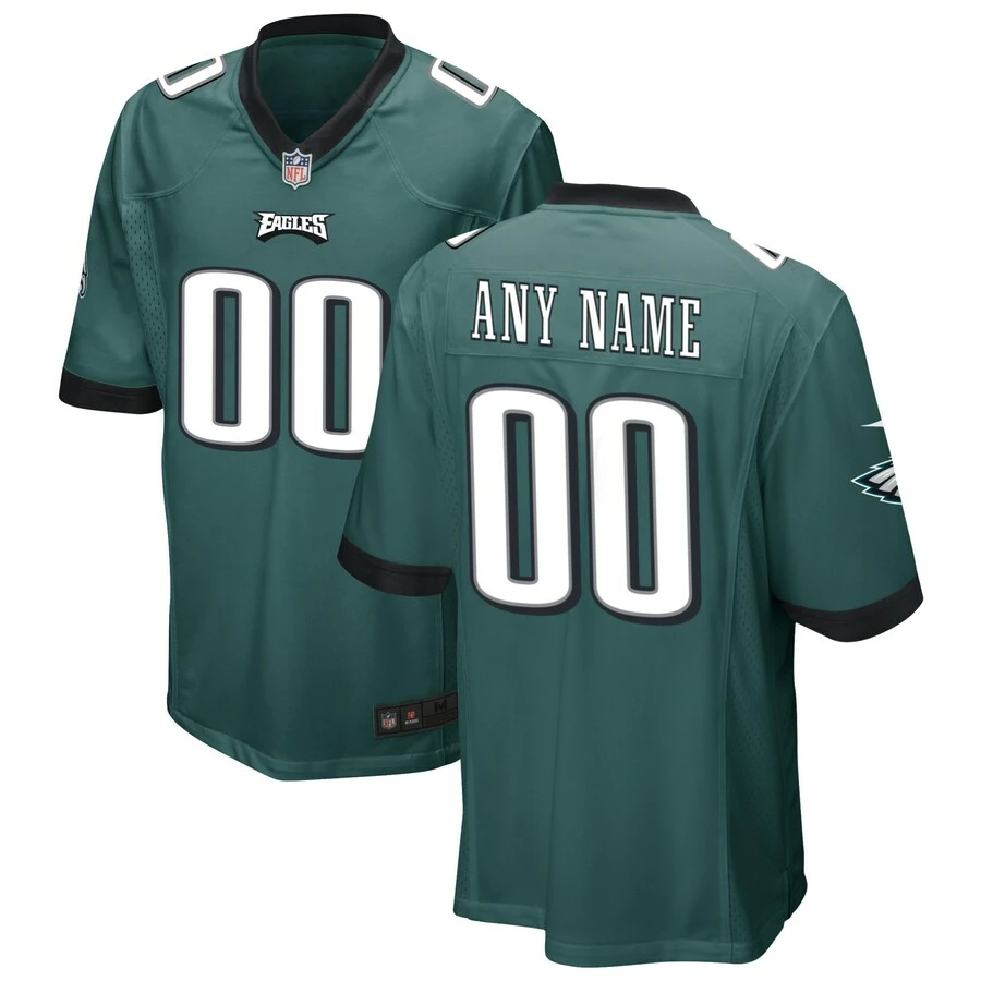 Men's Philadelphia Eagles Nike Midnight Green Custom Game Jersey 3 Men's Philadelphia Eagles Nike Midnight Green Custom Game Jersey