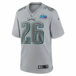 Men's Philadelphia Eagles Miles Sanders Nike Gray Super Bowl LVII Patch Atmosphere Fashion Game Jersey -NFL fanshirt Shop mens nike miles sanders gray philadelphia eagles super bowl lvii patch atmosphere fashion game jersey pi5302000 altimages ff 5302211 f58bfbec1f23a6bd48c9alt2 full