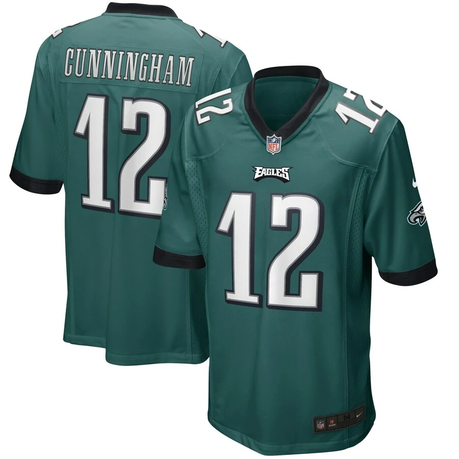 Men's Philadelphia Eagles Randall Cunningham Nike Midnight Green Game Retired Player Jersey 3 Men's Philadelphia Eagles Randall Cunningham Nike Midnight Green Game Retired Player Jersey