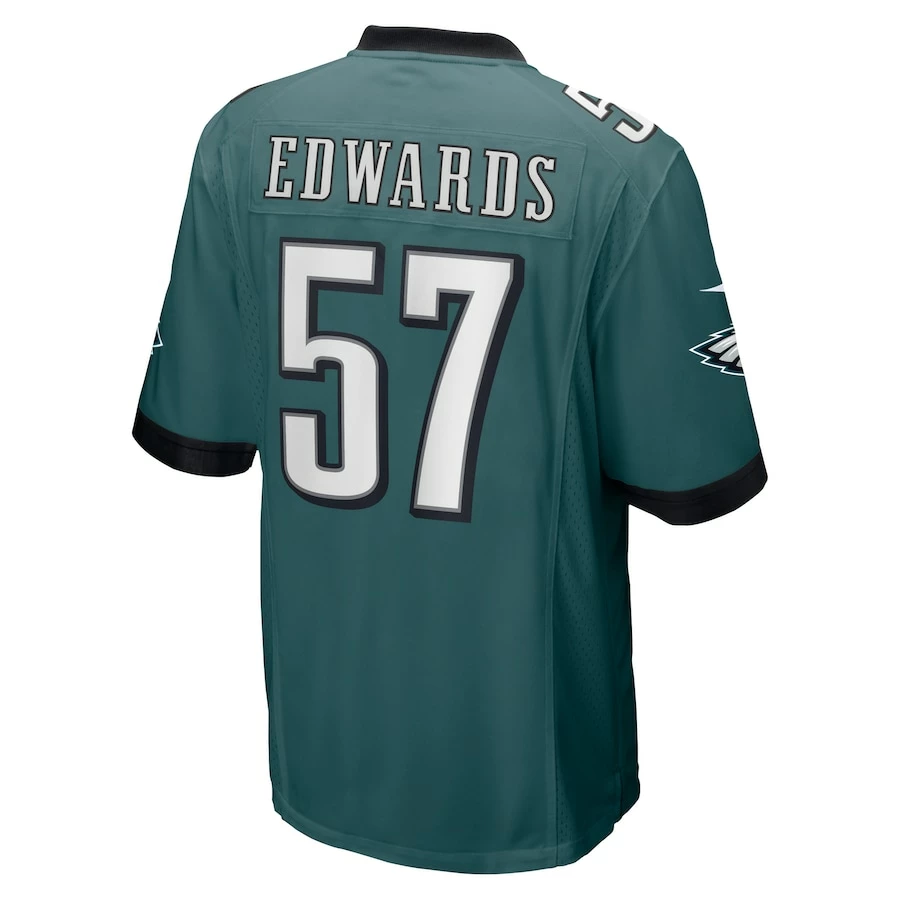 Men's Philadelphia Eagles T.J. Edwards Nike Midnight Green Game Jersey 6 Men's Philadelphia Eagles T.J. Edwards Nike Midnight Green Game Jersey – Bild 4