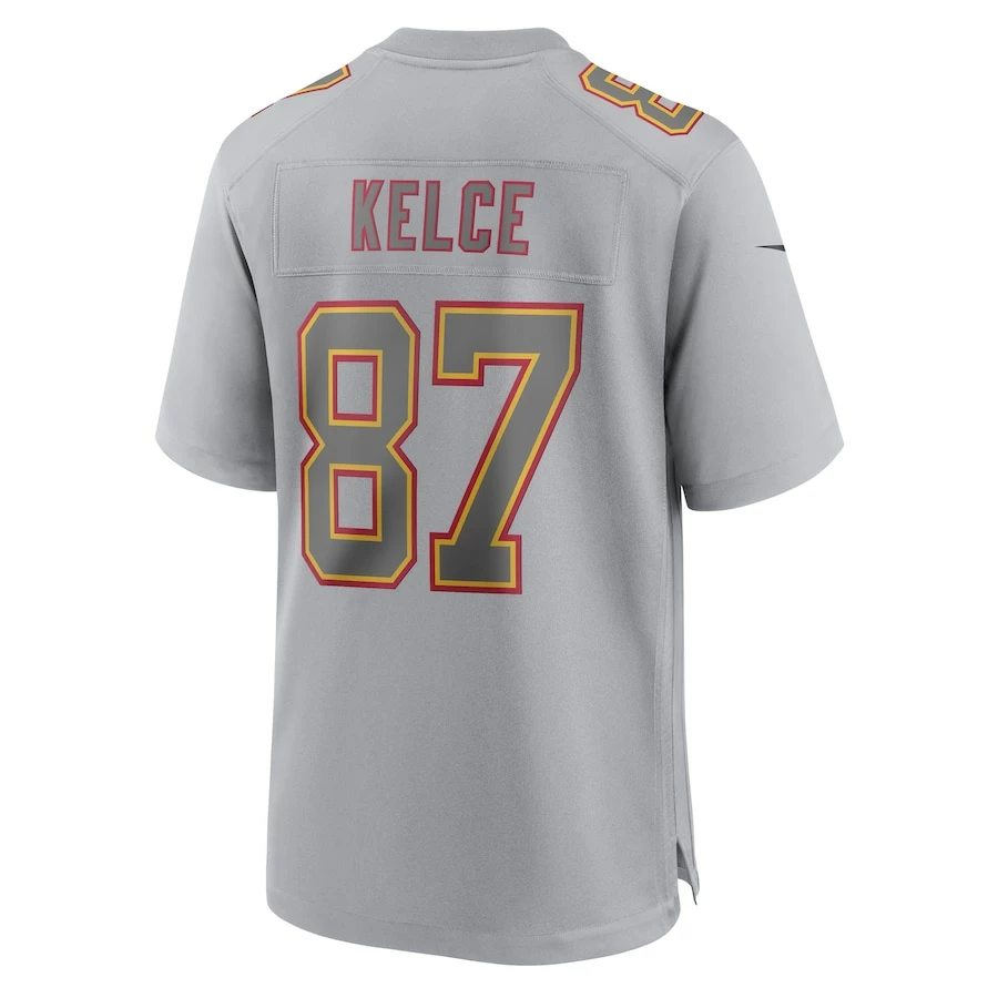 Men's Kansas City Chiefs Travis Kelce Nike Gray Super Bowl LVII Patch Atmosphere Fashion Game Jersey 6 Men's Kansas City Chiefs Travis Kelce Nike Gray Super Bowl LVII Patch Atmosphere Fashion Game Jersey – Bild 4