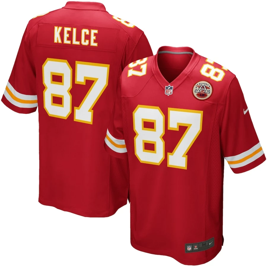 Men's Kansas City Chiefs Travis Kelce Nike Red Team Game Jersey 4 Men's Kansas City Chiefs Travis Kelce Nike Red Team Game Jersey – Bild 2