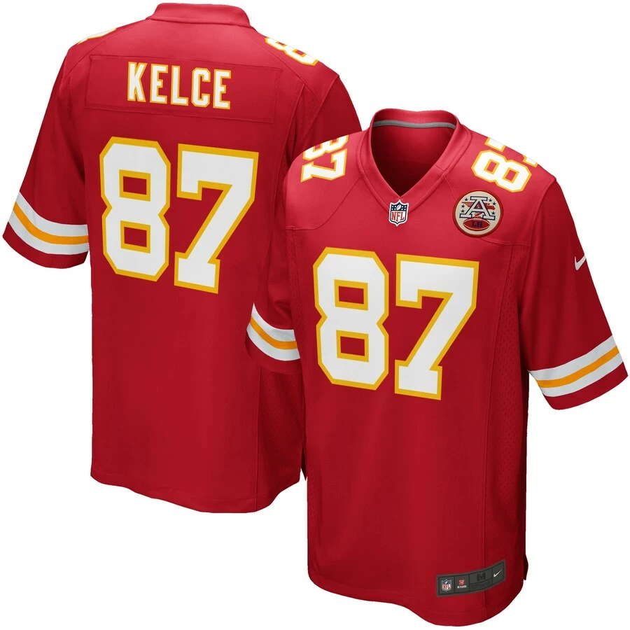 Men's Kansas City Chiefs Travis Kelce Nike Red Team Game Jersey 3 Men's Kansas City Chiefs Travis Kelce Nike Red Team Game Jersey