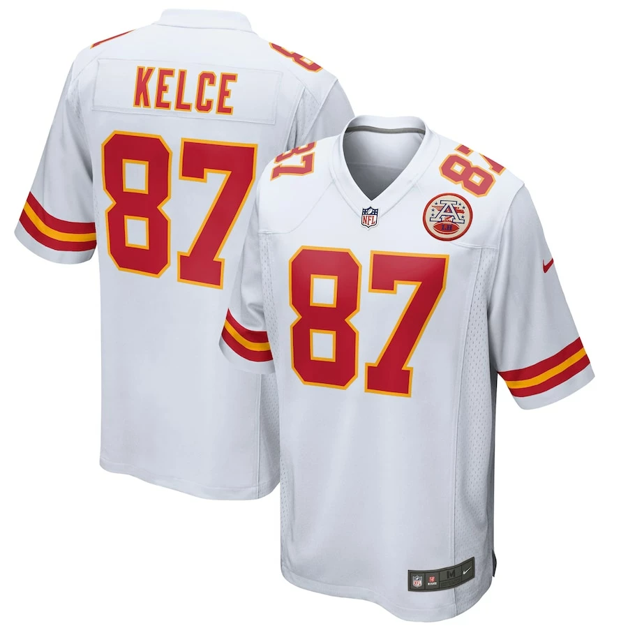 Men's Kansas City Chiefs Travis Kelce Nike White Game Jersey 4 Men's Kansas City Chiefs Travis Kelce Nike White Game Jersey – Bild 2